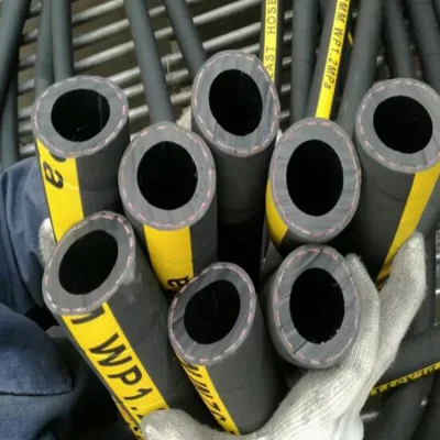  Manguera de bombas de tubería de aceite de superficie de tela roja Bulldozer de 3/4 pulgadas