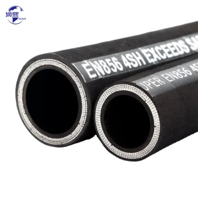 Resistente al aceite En856 4SP/4SH alambre envuelto caucho espiral hidráulico Mangueras