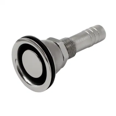  Respiradero del tanque de combustible de la embarcación para manguera de 5/8&quot;, acero inoxidable 316 Marine Flush Mount Thru-Hull Fuel Gas respiradero del tanque con junta de montaje