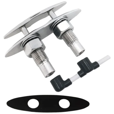 Acero inoxidable 316 retráctil de perfil bajo Cleat Pull up montaje enrasado Muelle de la cubierta de barcos Mooring Rope Cleat