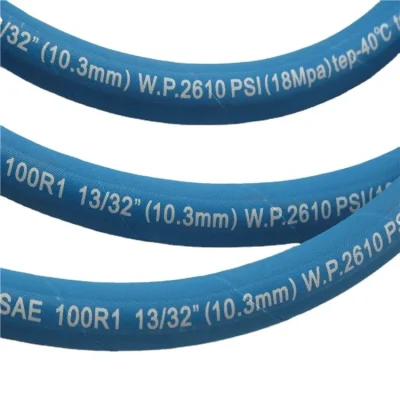  Manguera de goma hidráulica serie flexible SAE100r1 DIN en 853 1SN Tubo de tubería resistente al aceite de tamaño estándar de fábrica