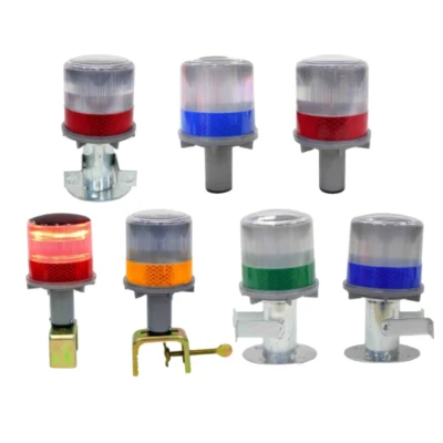  Barricade Luz de baliza LED solar resistente al agua Luz LED intermitente ámbar estroboscópica Luz de advertencia intermitente del cono de tráfico