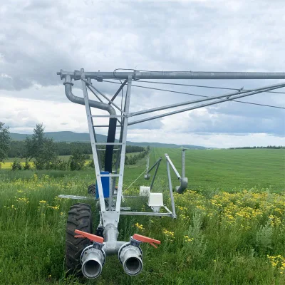  Agrícolas de gran desplazamiento lateral de la máquina de riego de tierras agrícolas de pulverización eléctrico
