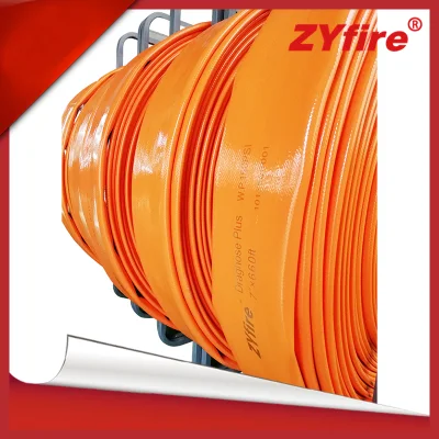 Zyfire Large Diameter Waste Water Discharge TPU Manure Transfer Layflat Drag Hose for Irrigation Water Delivery