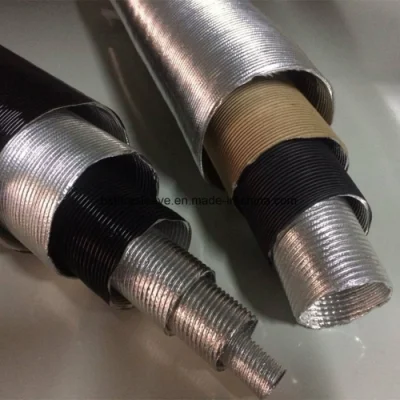 Línea de alimentación de aceite del turbo envoltura térmica protección térmica de alta temperatura Kit de materiales aislantes resistentes al papel de aluminio carburador Pre-Heat la manguera de aire fresco
