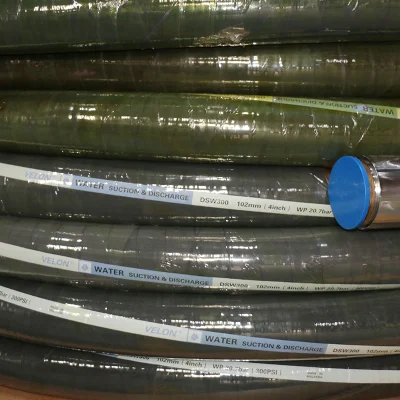 Cubierta negra manguera de goma de la tubería de retorno de aceite hidráulico para combustible/aceite Succión