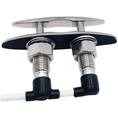 Acero inoxidable 316 retráctil de perfil bajo Cleat Pull up montaje enrasado Muelle de la cubierta de barcos Mooring Rope Cleat