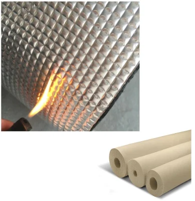  60mmid 28mmthick clase 1 espuma de celda cerrada tubo de goma para A prueba de fuego