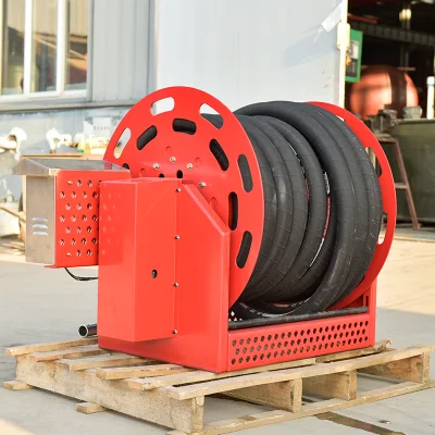 Ingeniería personalizada Manual de Construcción hidráulica automática de aceite diesel pesado Carrete de manguera de repostaje de combustible eléctrica