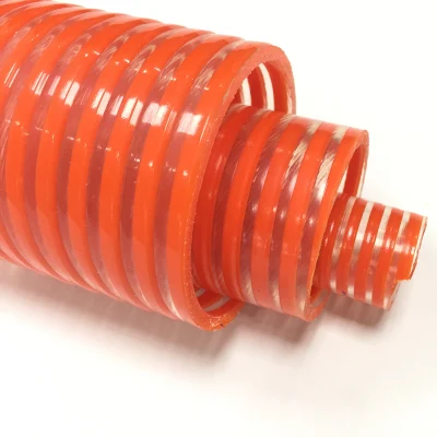 Manguera de succión de la hélice de PVC flexible con el calor resistente al aceite de congelación