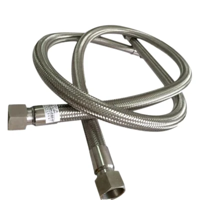 Tubo de entrada de agua manguera caliente y fría Acero inoxidable Metal Manguera