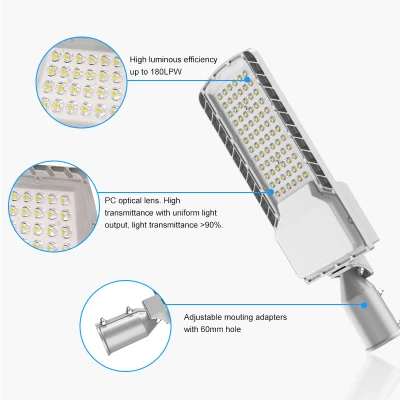 Calle luz LED parpadeando dentro y fuera de 50W 100watt 150 vatios de alumbrado público LED