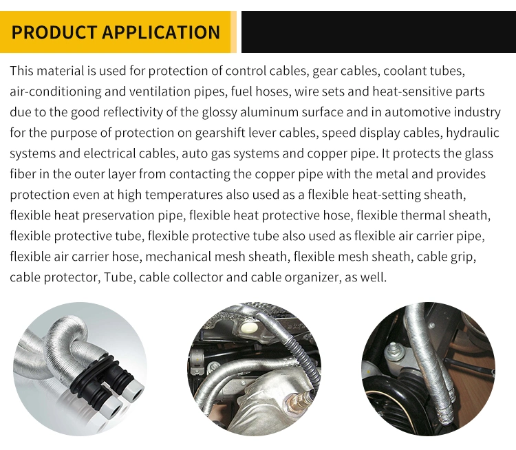 Turbo Oil Feed Line Heat Shield Thermal Wrap Kit High Temperature Resistant Insulation Materials Aluminum Paper Carburetor Pre-Heat Fresh Air Hose