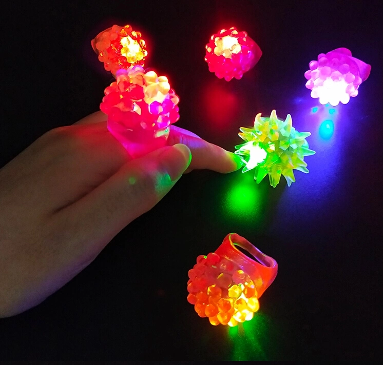 Promotion Finger Decoration Ring LED Finger Light Blinking Finger Party Jelly Ring Lights