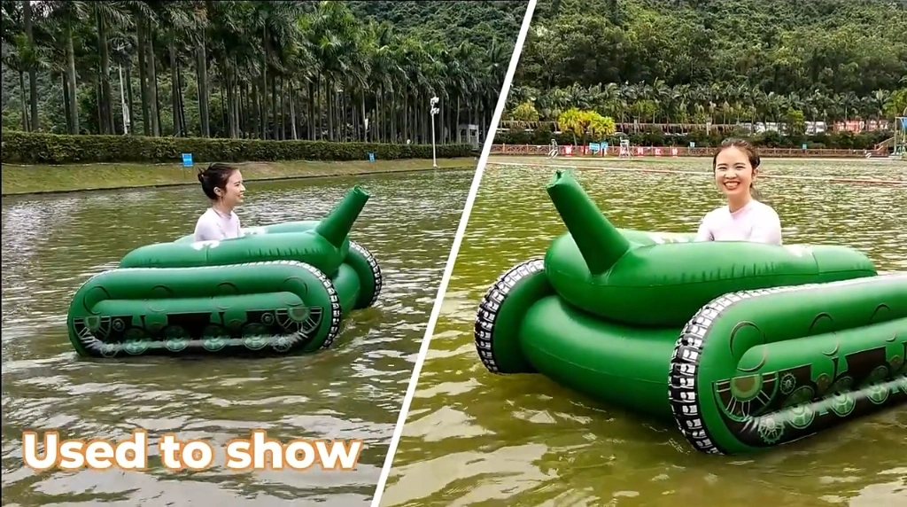 Inflatable Tank Pool Float for Adults Water Gun Game Toy Beach Floats