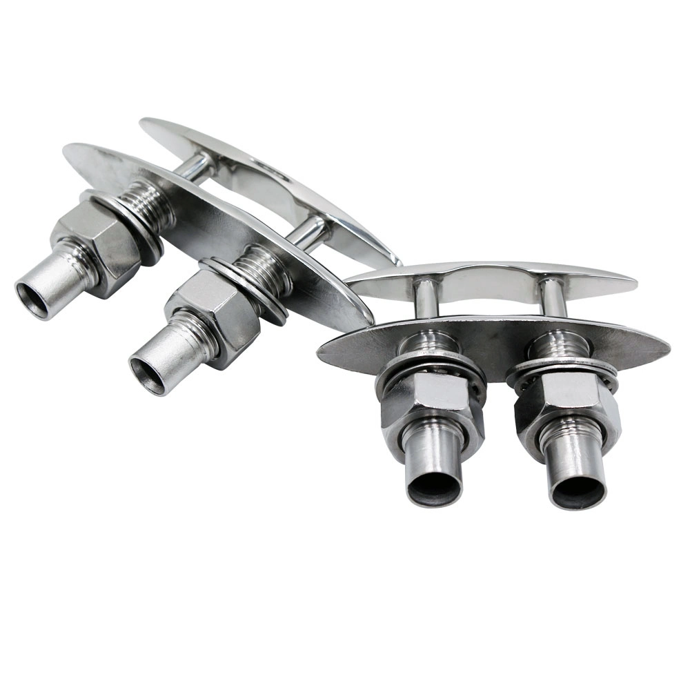 Custom Stainless Steel 316 Pull up Flush Mount Cleat Pop up Boat Cleats Retractable Rope Cleat