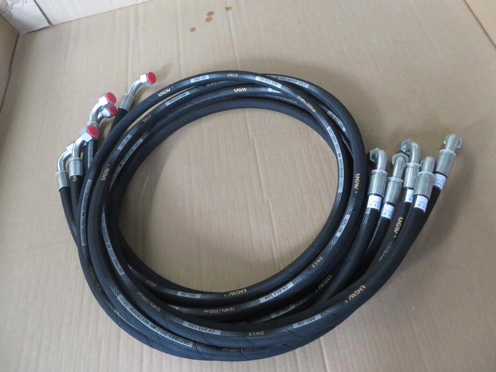 En 853 1sn Oil Resistant Synthetic Rubber Hydraulic Hose for Industrial