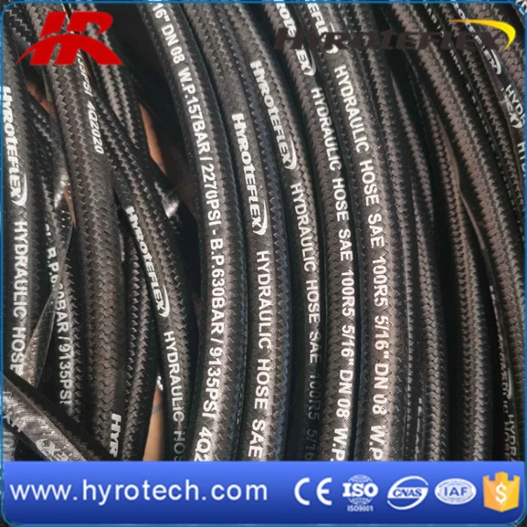 150 Degrees High Temperature Color Hydraulic Flexible Cotton Cover SAE 100r5 Rubber Oil Hose