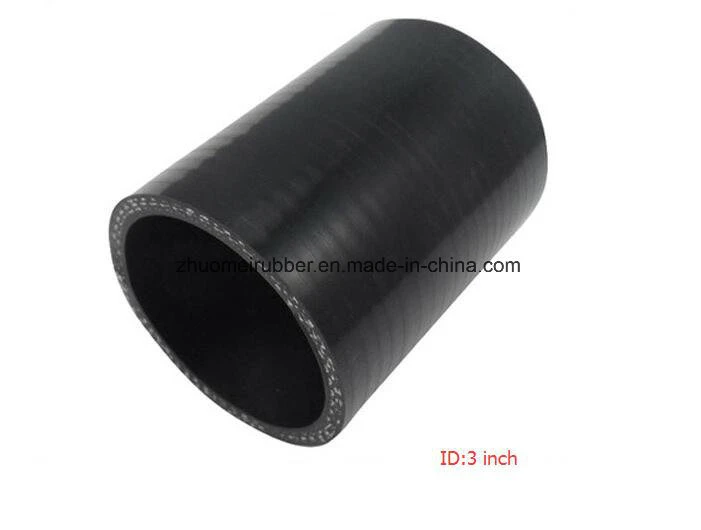 Black 3 Inch Silicone Coupler Rubber Hose