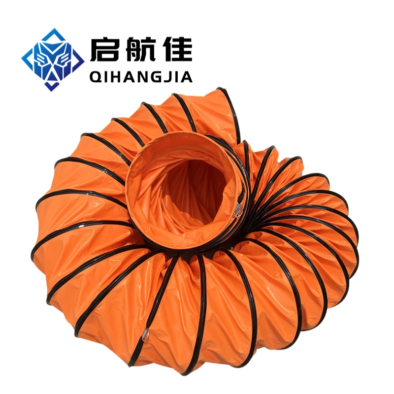 Heavy Duty PVC Flexible Spiral Ventilation Hose Positive Pressure Exhaust Duct Heavy Duty Orange Flexible Air Duct Hose