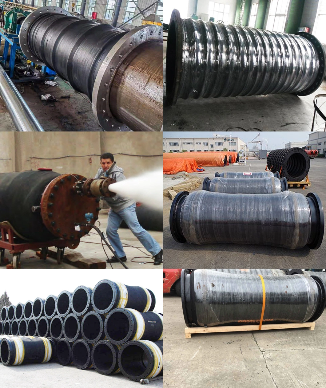 Marine Flexible Dredge Rubber Discharge Suction Armored Ceramic Hose for Dredger