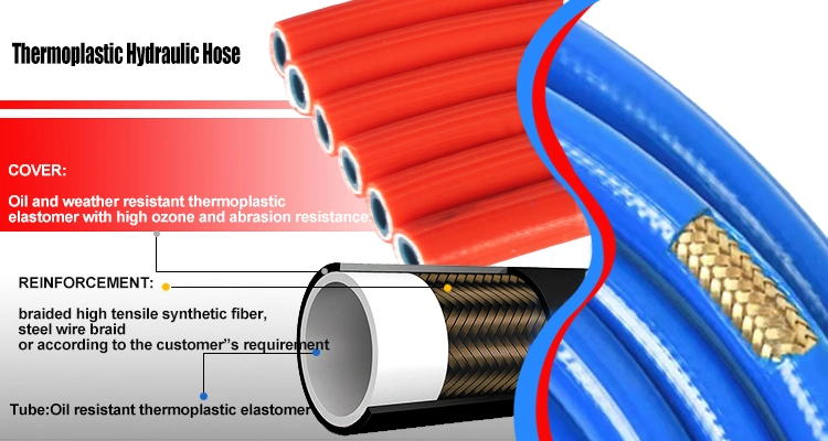 Abrasion Resistant Polyurethane Cover High Pressure Flexible Sewer Cleaning Jetting Hose with Nozzle