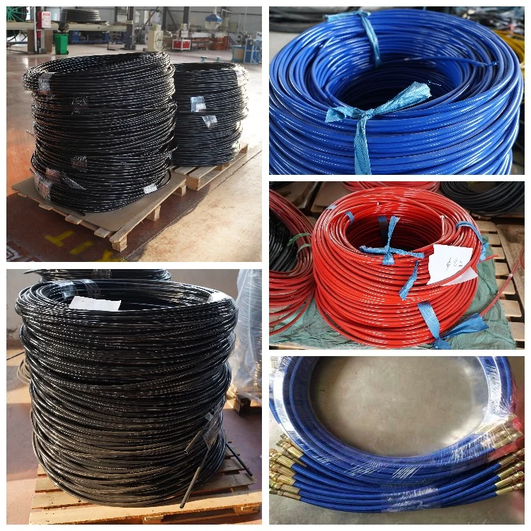 Abrasion Resistant Polyurethane Cover High Pressure Flexible Sewer Cleaning Jetting Hose with Nozzle