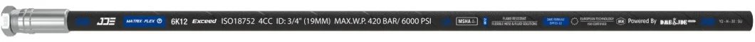 Constant Pressure Hydraulic Hose Rated for 6K ISO 18752