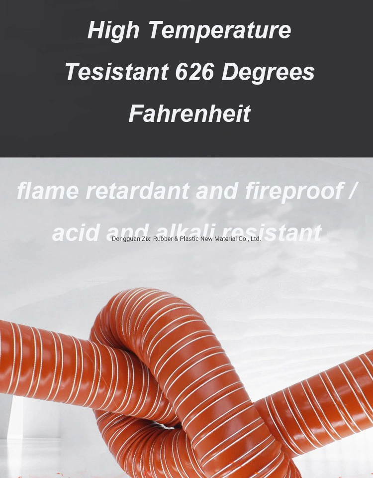 Expandable Flame Retardant Air Hose Silicone Exhaust Pipe