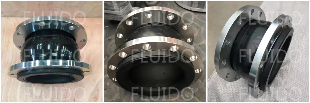 Pn10 Pn16 Steel Flange NBR EPDM Flexible Boiler Compensator Reducer Single Sphere Rubber Rectangular Square Expansion Bellows Joints for Pipeline
