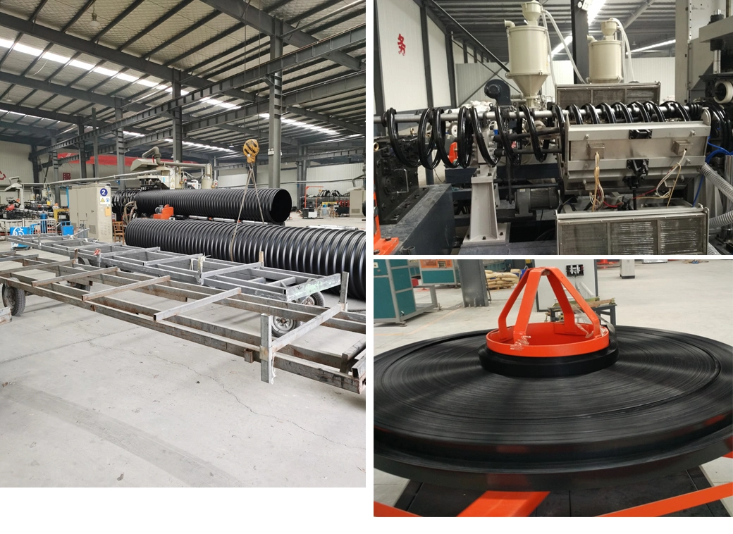 800mm HDPE Steel Belt Reinforced Spirally Corrugated Pipe for Sewer