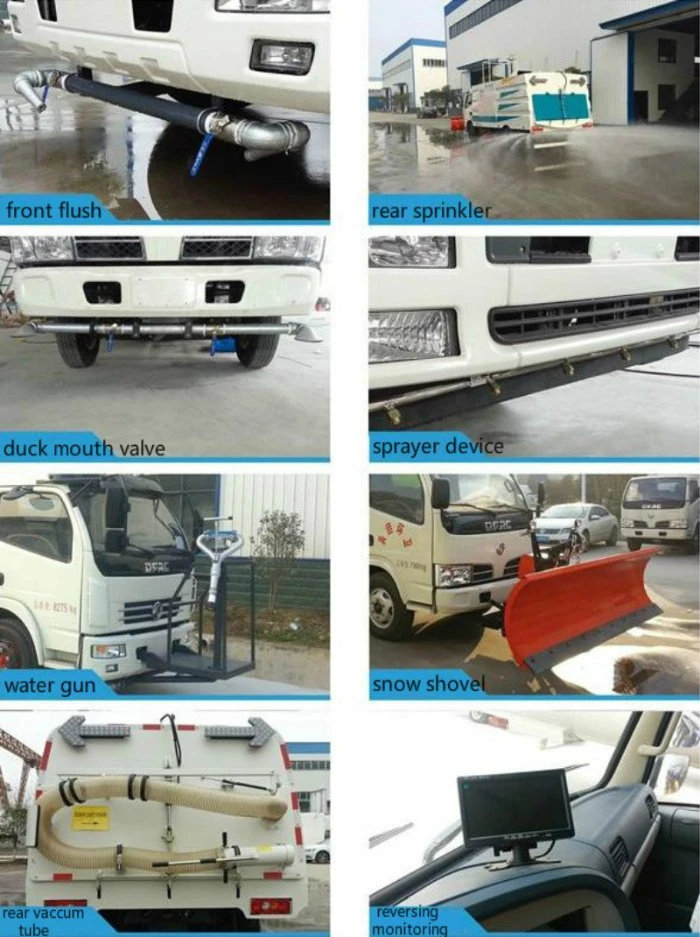 China Dongfeng 8cbm/8m3/8000liters City Garbage/Dust/Sewage Sweeping Machine Vehicle 5ton Street Road Cleaning Sweeper Truck