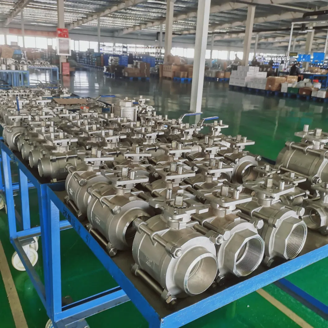 3PC 1.4408 1.4403 Wcb Pn40-Pn63 DN15-DN80 Full Port Stainless Steel Ball Valve Outside Line Pipe