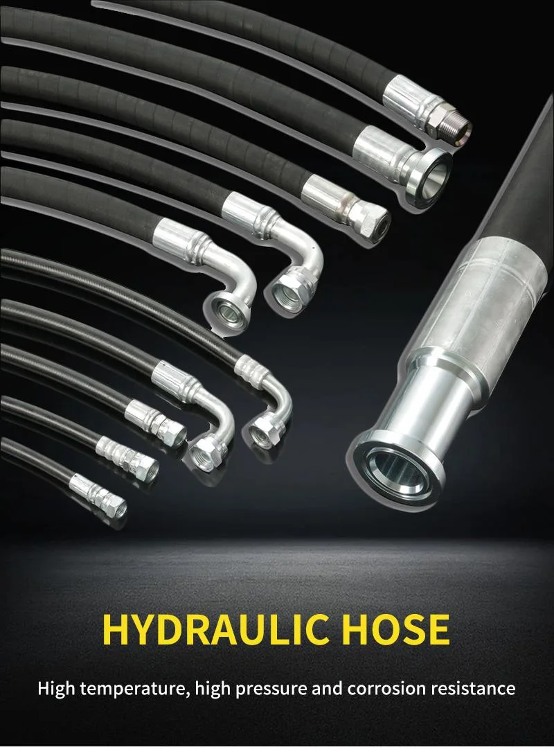 High Pressure Water Suction Hose Pressure Washer Oil Air Flexible Rubber Hose Hydraulic Hose Textile Reinforced Air Rubber Hose Hydraulic Hose Rotary Hoses