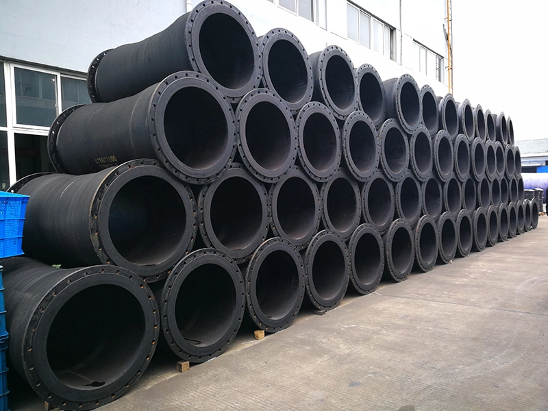 Wear Resistance Flexible Sand Dredging Suction and Discharge Rubber Hose with Flange for Dredger
