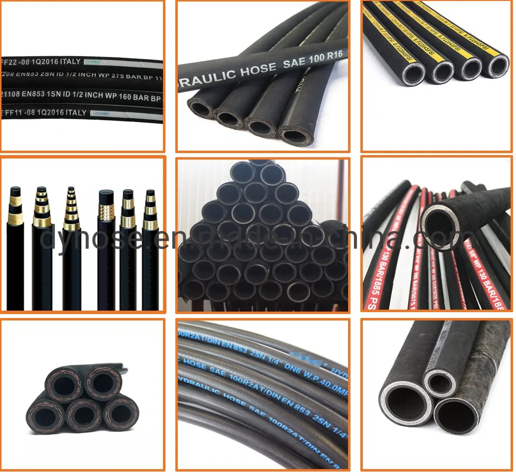 Fuel Line Petrol Dispenser Rubber Pipe Oil Resistant Hydraulic Wire Braided R1 R2 Oil Hose