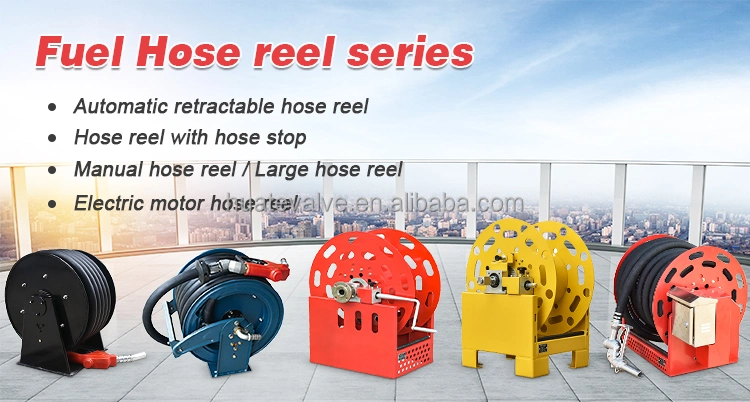 1 Inch 15m Auto Retractable Fuel Hose Reel for Fuel Tanker / Gas Station / Airport