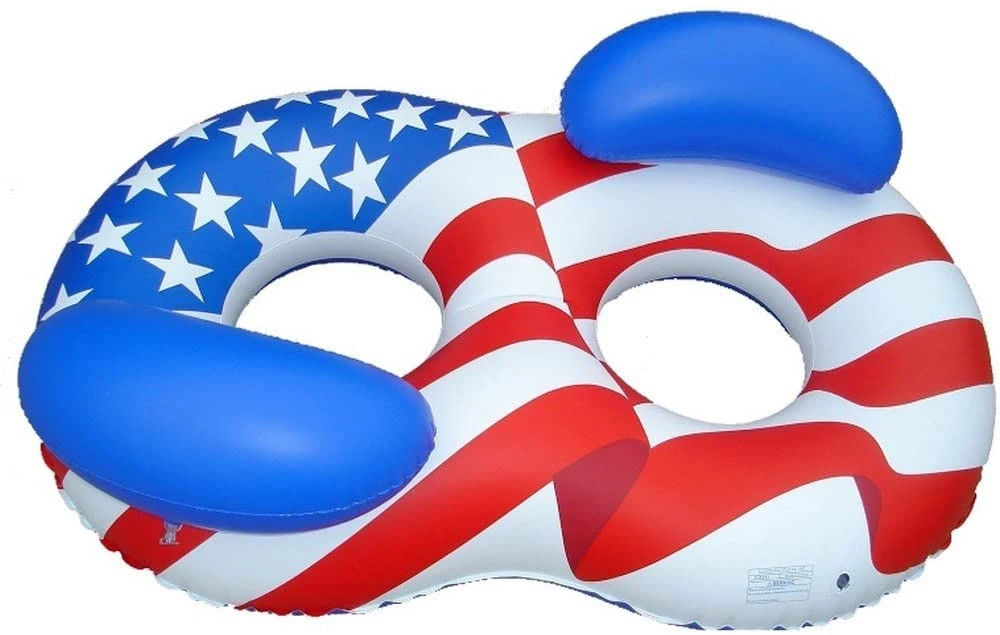 Double Ring Inflatable Pool Float for Adults