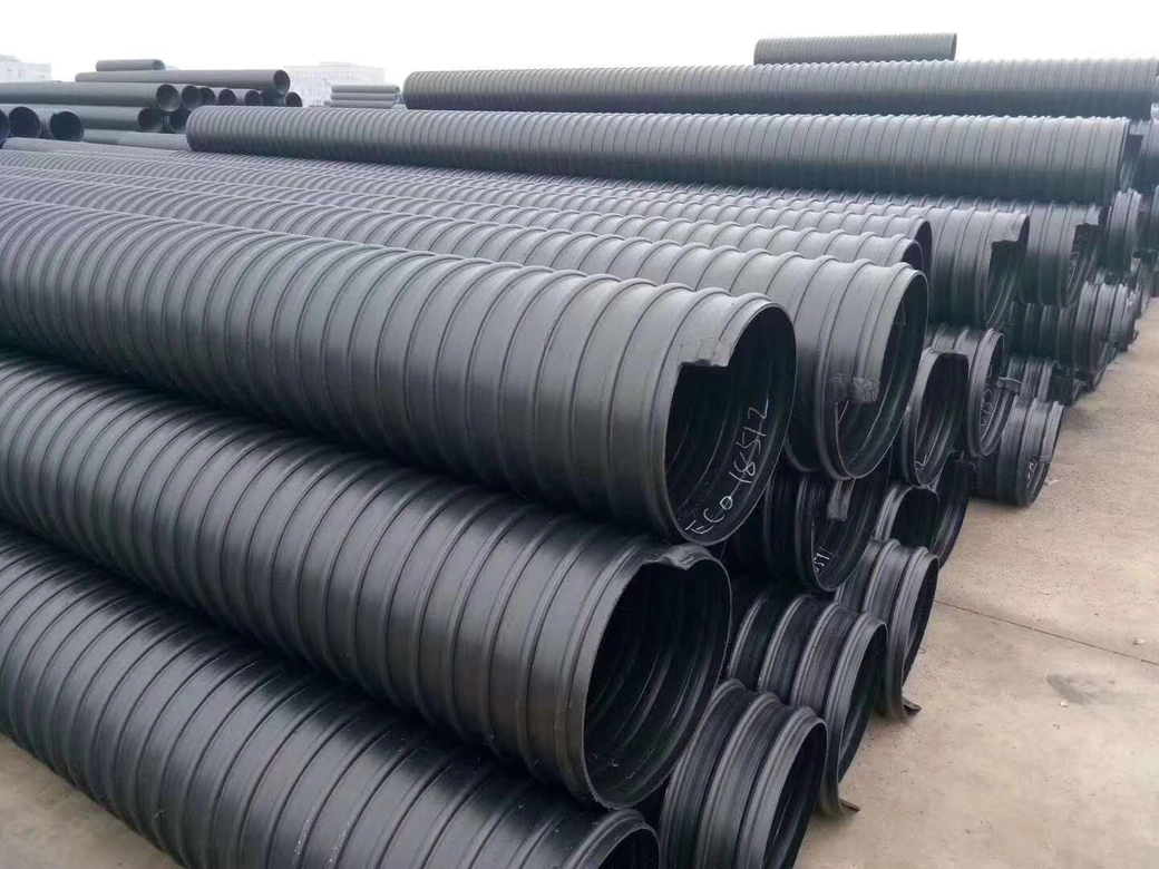 Plastic Steel Belt Enhanced Spiral HDPE Corrugated Pipe