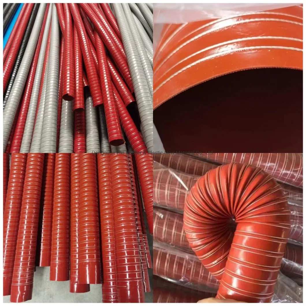 Red Black Sealant Expandable Air Duct High Temp Pipe Flexible Hose