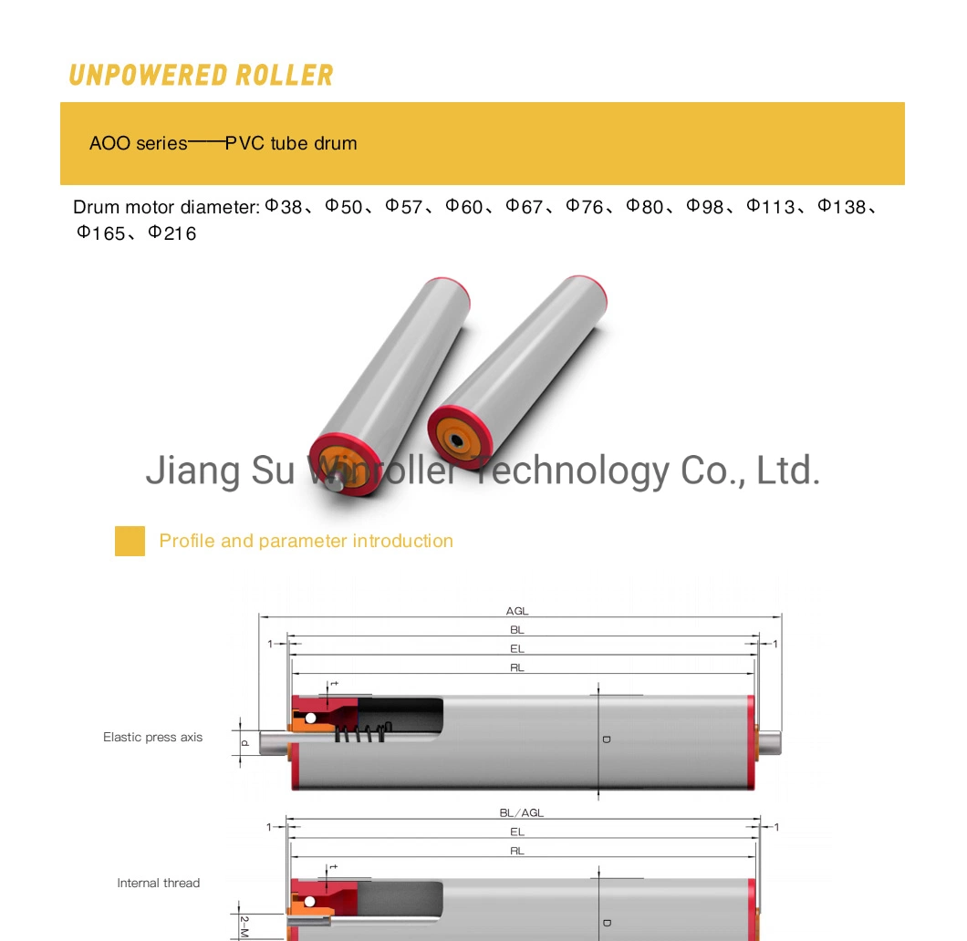 Factory Supply Stainless Steel Conveyor Roller Idler Roller Snub Roller