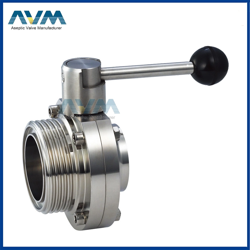 Sanitary Pneumatic Butterfly Valve Threaded End/Welded End/Clamp End