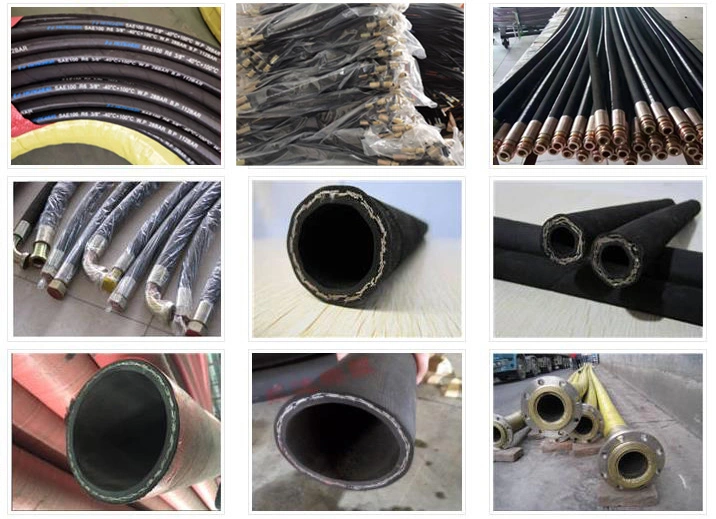 Top Factory Super Long Service Life Industrial High Pressure Hydraulic Braided Rubber Hose Water Oil Air Flexible Steel Rubber Hose