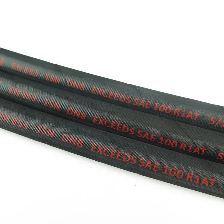 SAE100r1 DIN En 853 1sn Flexible Series Hydraulic Rubber Hose Pipe Tube Factory Standard Size Oil Resistant