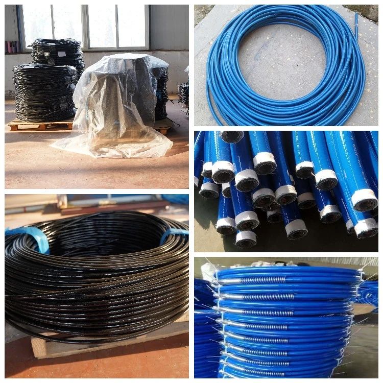 Abrasion Resistant Polyurethane Cover High Pressure Flexible Sewer Cleaning Jetting Hose with Nozzle