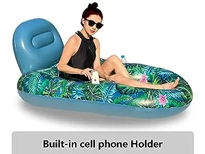 Reclining Pool Lounge Floats with Backrest and Footrest to Relax in The Sun