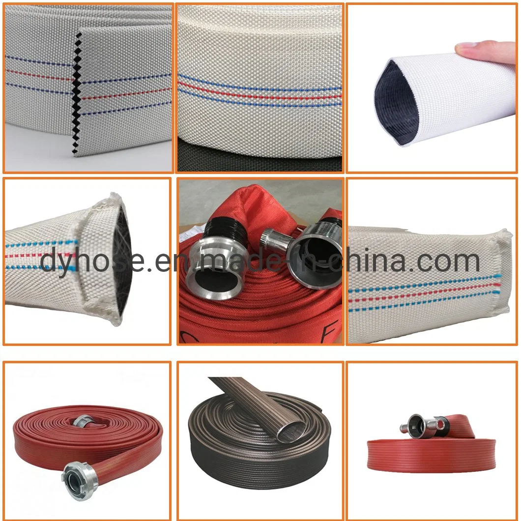 High Pressure White Marine Used PVC/Rubber/PU/Fabric Fire Hose for Fire Fighting