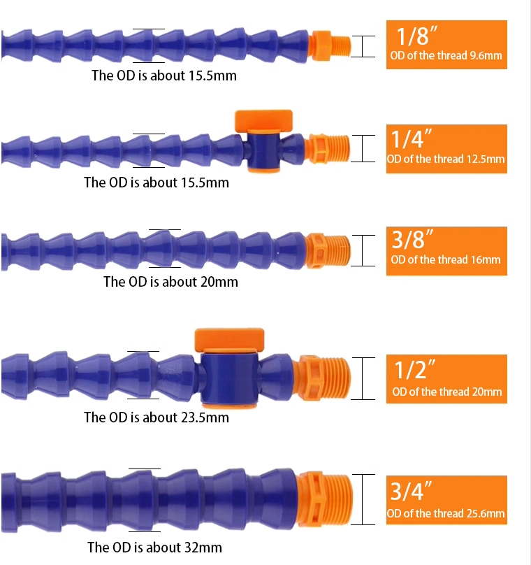 Flexible Oil Spray Plastic Cooling Water Pipe with Magnetic Base