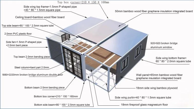 Steel House with Double Wing Expansion