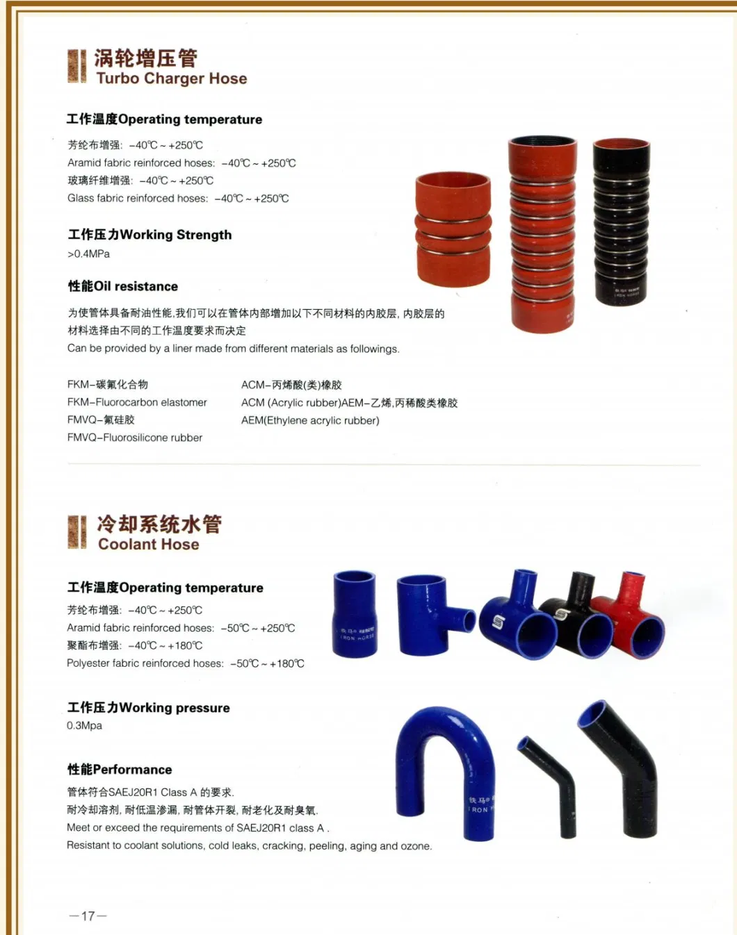 Fluoro Tubing Silicone Hose Compatible with Fuel Oil Water Anti-Freeze Reinforcement Aramid or Nomex High Pressure Temperature